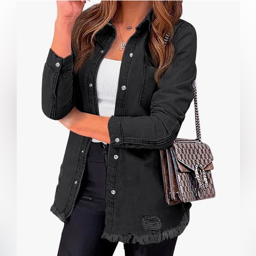 Denim Distressed Jacket